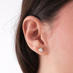 1.35 CT Lab Grown Diamond Stud Earrings, Four Prong Basket Setting Earrings, Gift for Wife