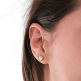 Lab Grown Diamond Studs, Round Cut 1.10 CT Earrings, Gift for Her