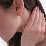 14K Gold Plated Mismatched Drop Earrings, Freshwater Baroque Pearls, Wedding Bridal Jewelry