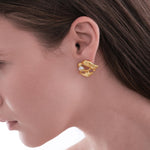 14K Gold Plated Abstract Pearl Earrings, Freshwater Pearl Wedding Jewelry, Bridesmaid Gifts