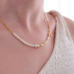 14K Gold Plated Irregular Pearl Necklace, Baroque Pearls, Bridal Necklace Gift