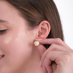 14K Gold Plated Tulip Earrings, Real Pearl Flower Earrings, Wedding Jewelry Gift
