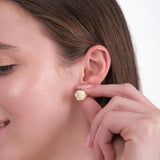 14K Gold Plated Tulip Earrings, Real Pearl Flower Earrings, Wedding Jewelry Gift