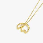 18K Gold Vermeil Elephant Necklace, Tiny Good Luck Elephant Pendant , Birthday Gift
