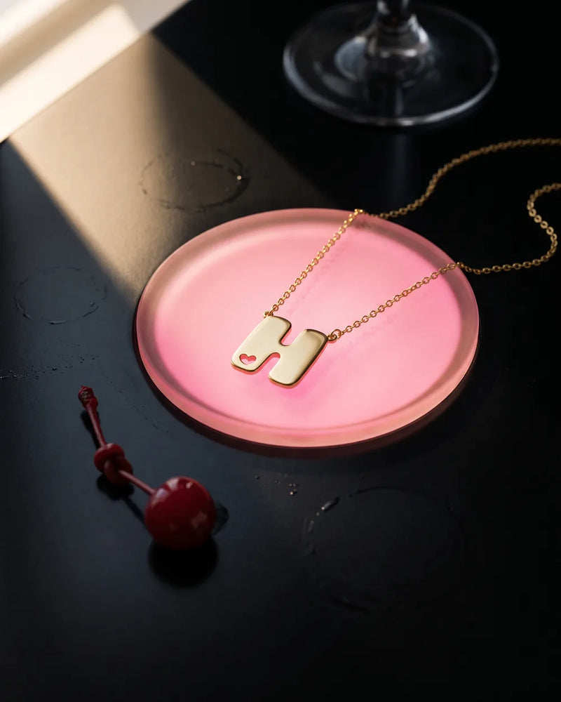 Dessert, obviously, Bubble Initial Necklace