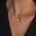 Personalized Custom Cross Name Necklace | 14K Solid Gold