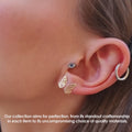 Butterfly Wing Stud Earrings | 14K Solid Gold