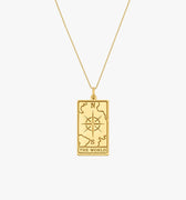 Tarot Card Necklace the World | 14K Gold Vermeil - Mionza Jewelry-astrology necklace, card necklace, compass jewelry, compass pendant, Gift for Mom, mothers day gift, north star necklace, taror card silver, tarot card, tarot card charm, tarot card pendant, tarot jewelry, world tarot card