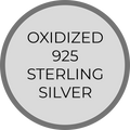 Oxidized 925 Sterling Silver